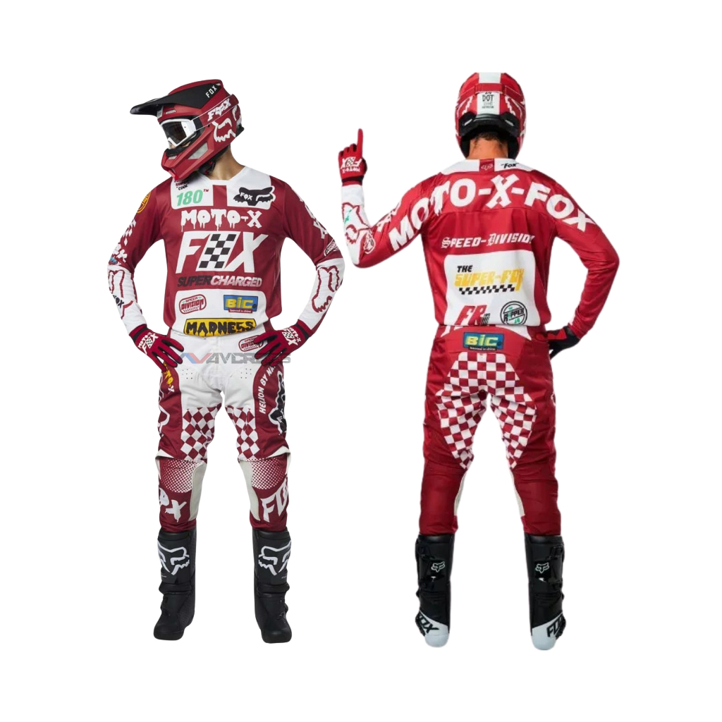 Fox Racing 180 Czar Cardinal Jersey Set Motocross Trail original