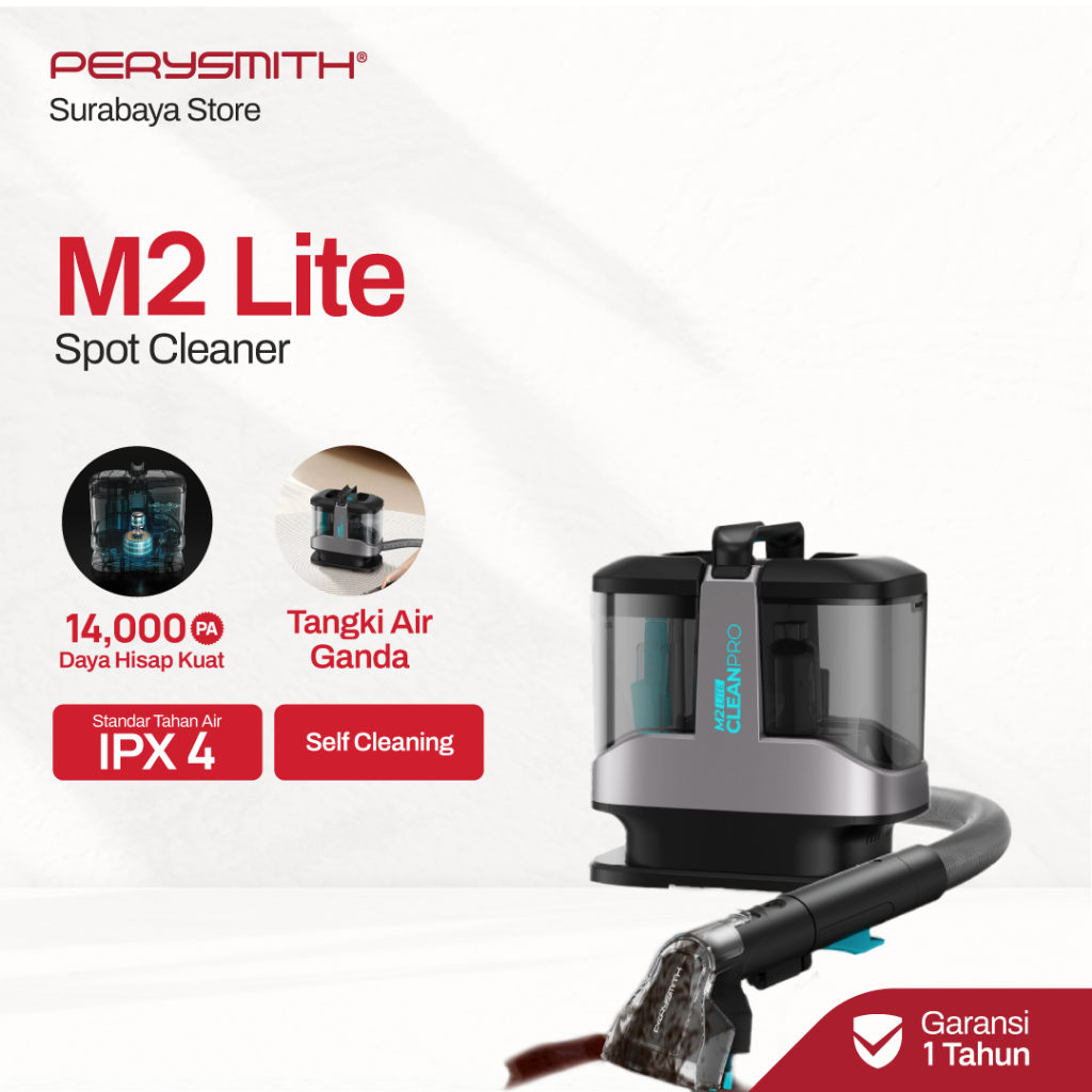 PerySmith Surabaya M2 Lite 14Kpa Suction Wet Vacuum Cleaner Deep Cleaning Wet Vacuum Cleaner  Sofa C
