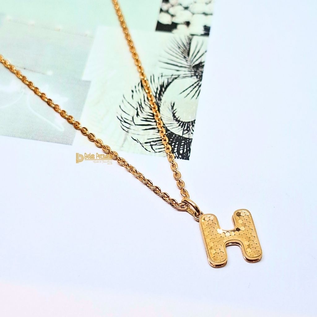 Kalung Huruf H Emas 8k 8089251