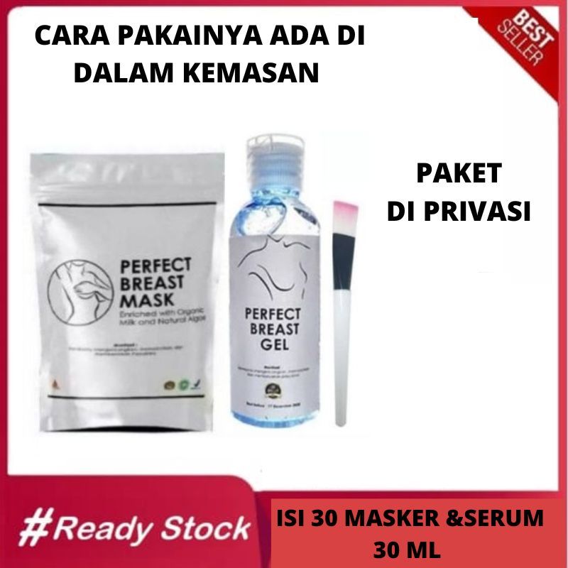 [BISA COD] Perfect Breast Mask (30) & Perfect Serum gel 30 ML Pembesar dan Pengencang payudara indah