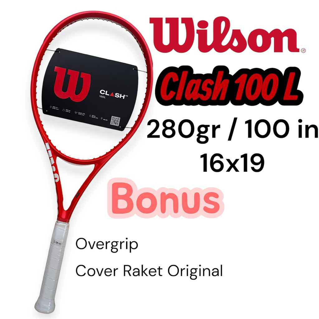 Raket Tenis wilson Clash 100L V3 280gr 100 in / Raket Tenis Wilson Clash / Tennis Racket