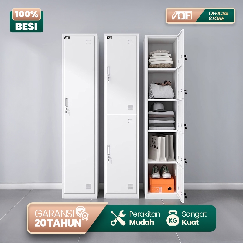 Loker Besi Serbaguna Lemari Besi Penyimpanan Loker Peralatan dan Pakaian Gantungan Besi Kuat