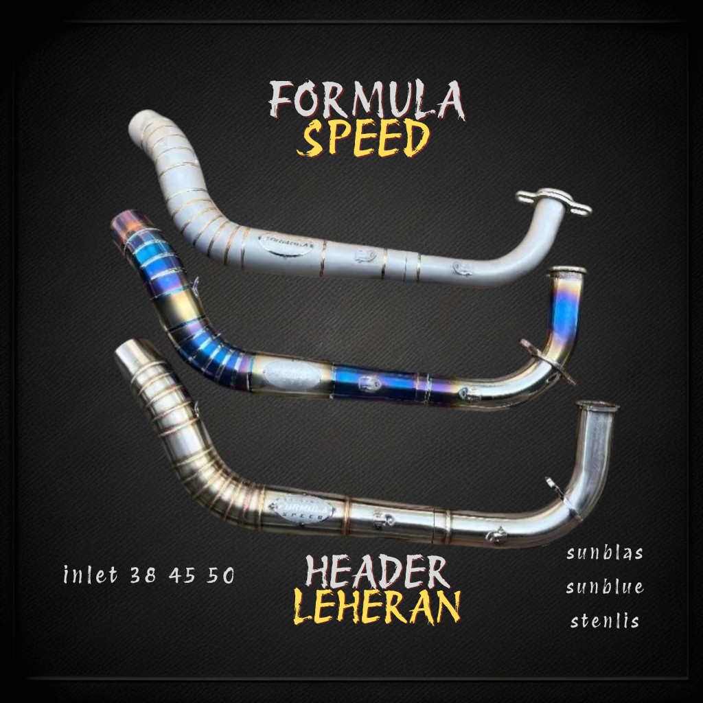 Leheran/Header Original Formula Speed Indonesia Knalpot Non Samlong Ready Inlet 38,45, & 50 mm,,,,,,