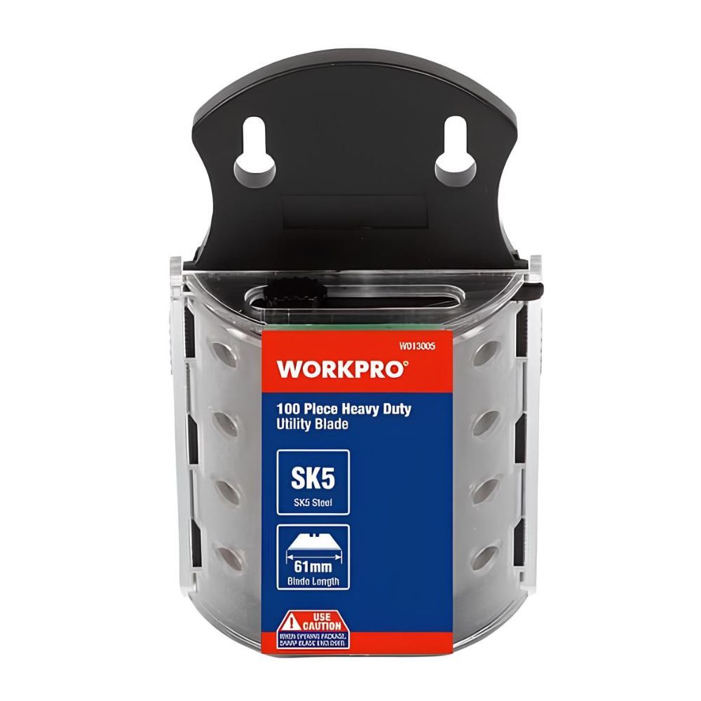 100 Pcs/Pack Folding Utility Knife Blade Refill WORKPRO W013005 / Mata Cutter Lipat Isi Pisau SK5