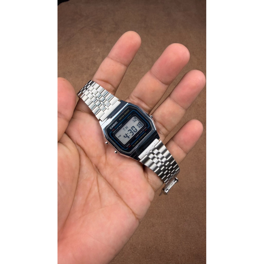 JAM TANGAN PRIA CASIO A155W DIGITAL VINTAGE ORIGINAL