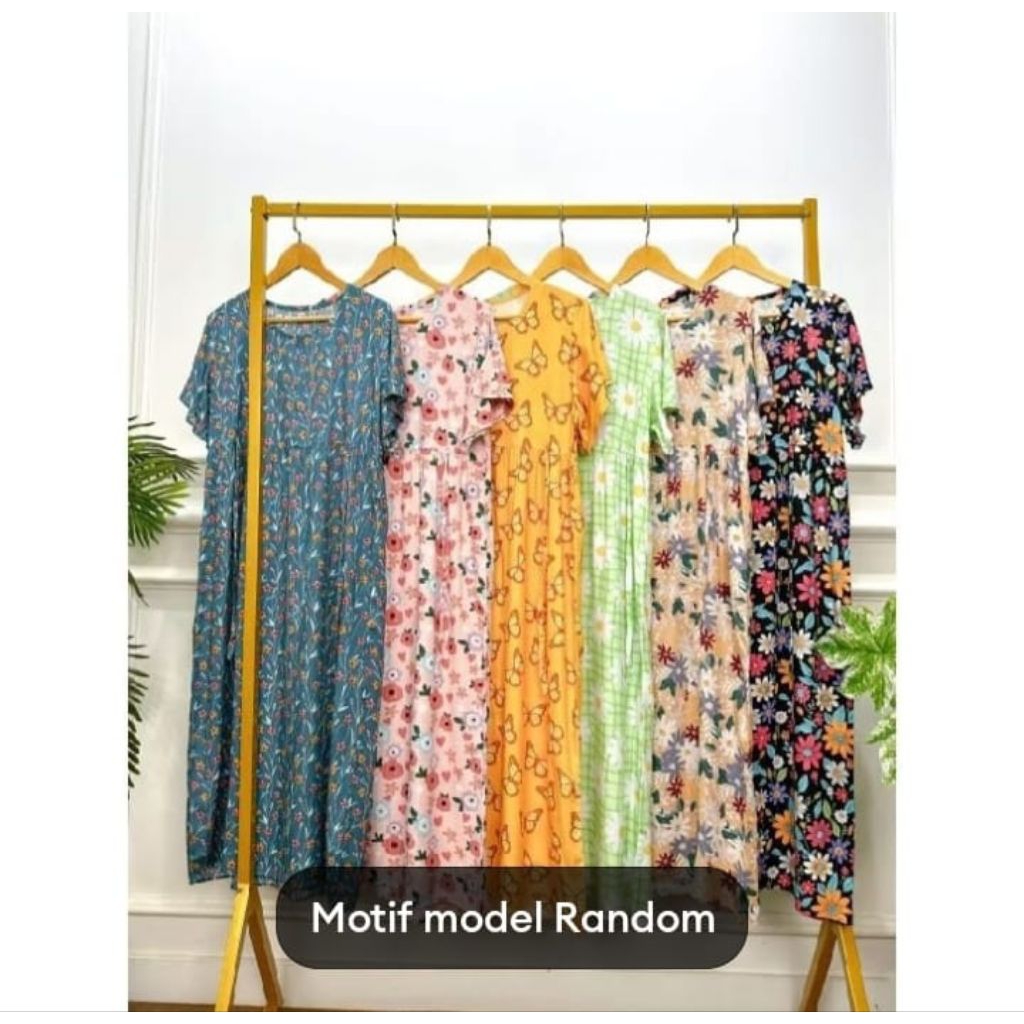 daster katun motif kekinian daster jumbo daster tunik lengan pendek