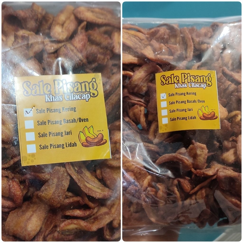 1kg Keripik Pisang Sale Manis Alami Tanpa Gula