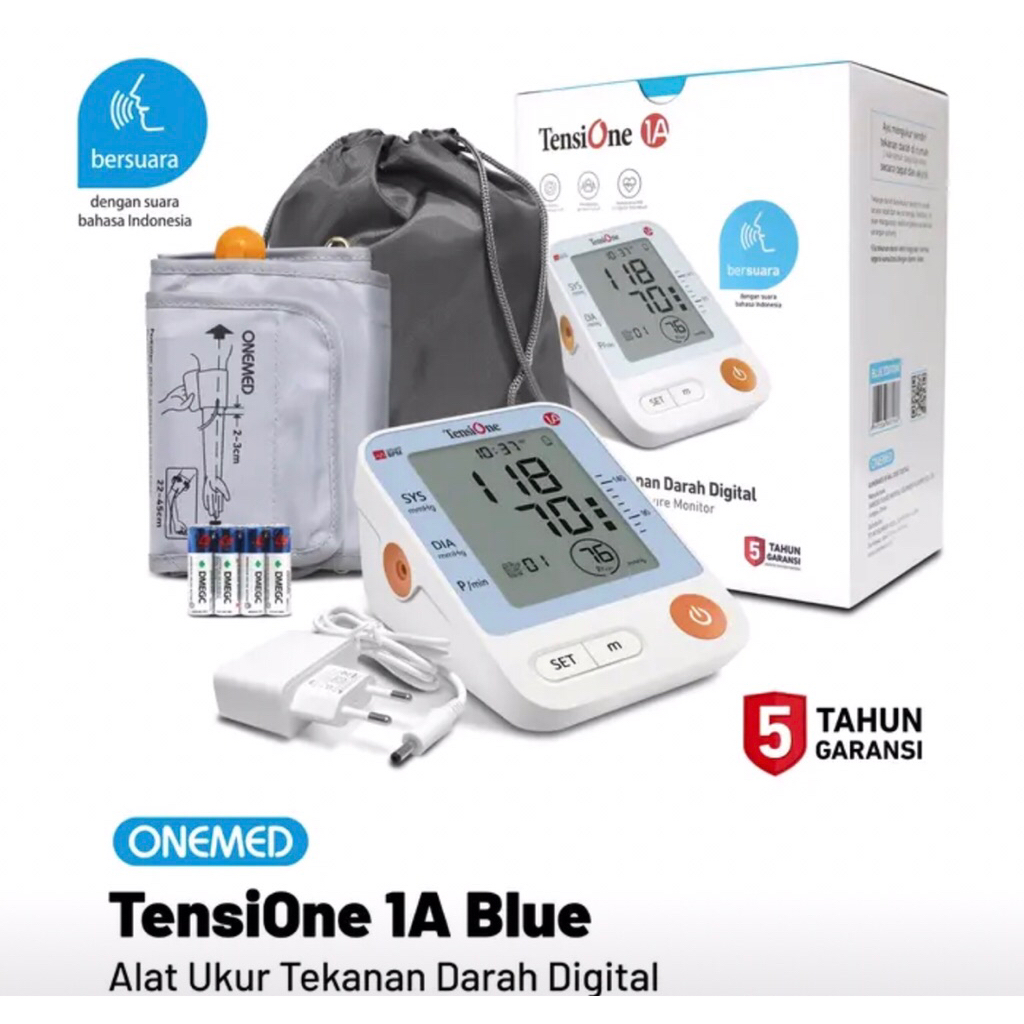 TENSIMETER DIGITAL SUARA TENSIONE A1 ONEMED / TENSIMETER DIGITAL DENGAN SUARA TENSIONE 1A ONEMED ORI