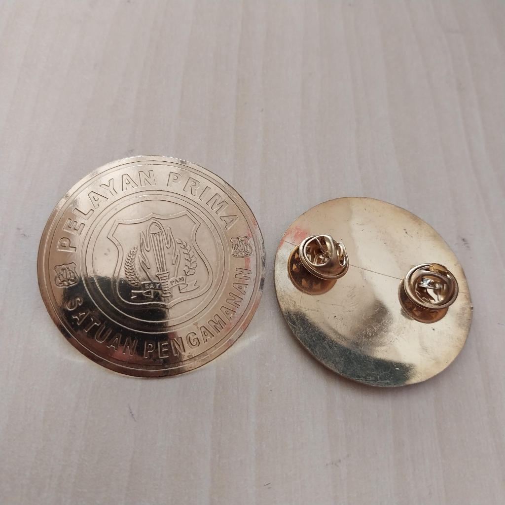 Pin Bulat Logo Satpam Pelayan Prima - Harapan Mulya