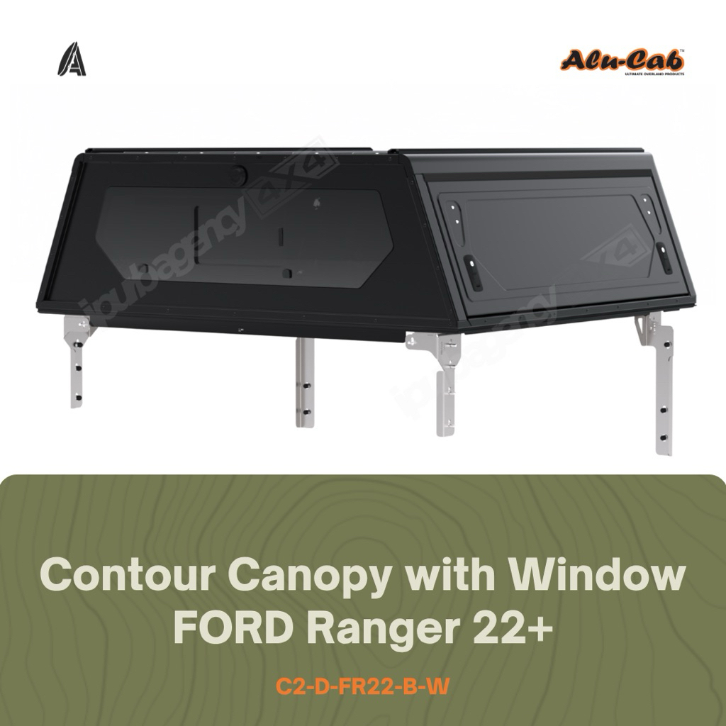 Alu-Cab Contour Canopy with Window for FORD Ranger Next-Gen 2022+ (C2-D-FR22-B-W)