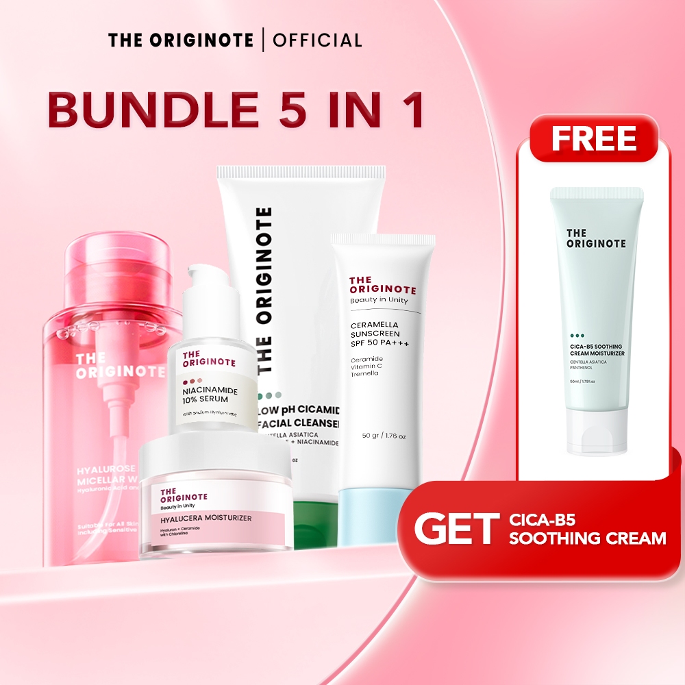 [B5G6] The Originote Special Bundle 5in1 | Skincare Set Micellar Water Facial Wash Moisturizer Sunsc