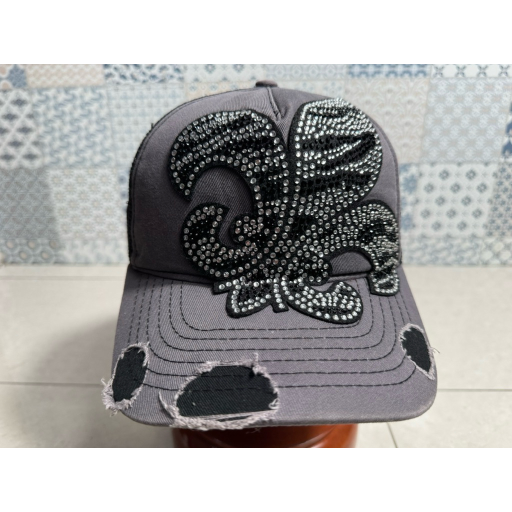 Topi Second Brand Branded Bordir Jumbo Logo Ripped Cap Blink Blink Flower Full Tag