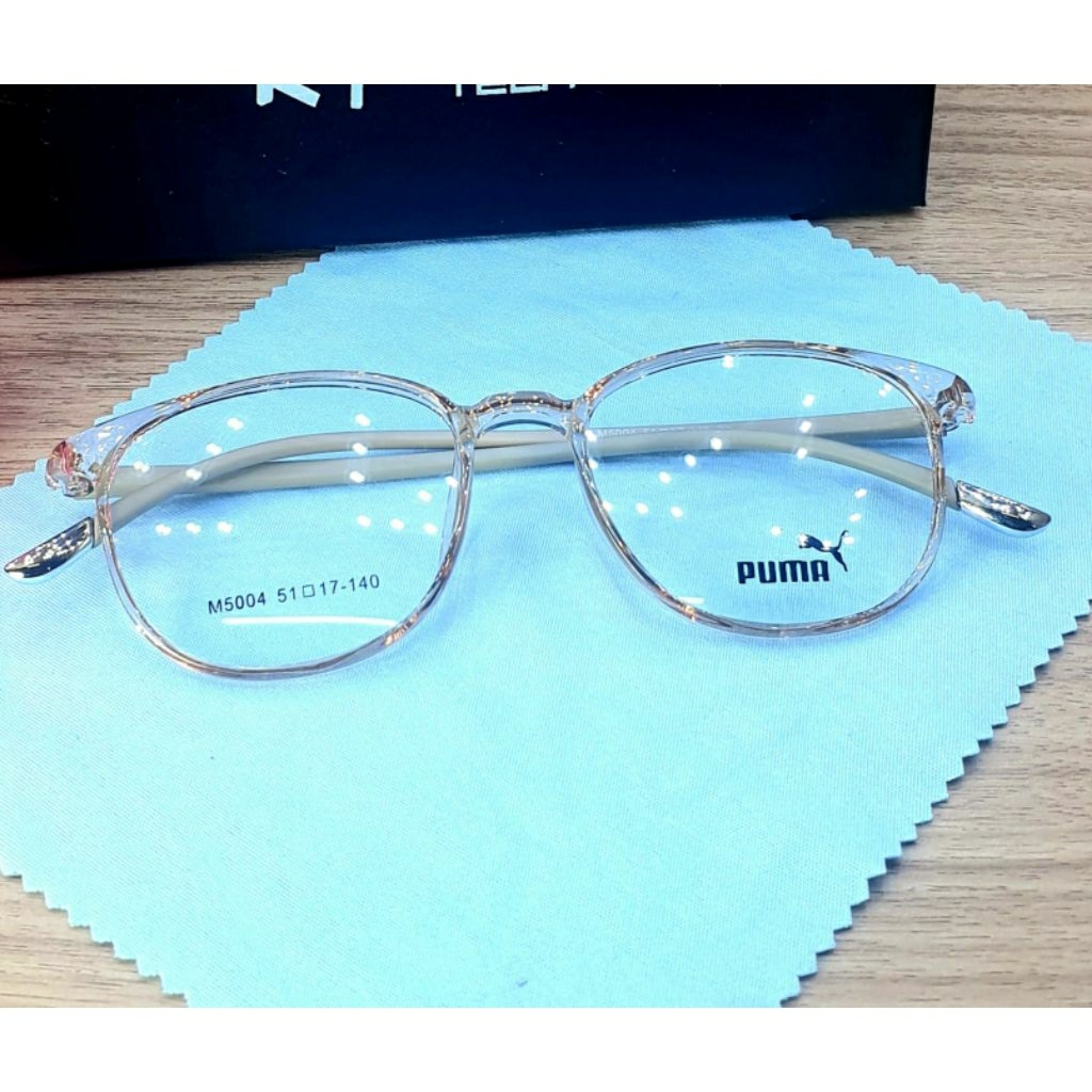 Kacamata Minus Normal Wanita Frame Lentur Ringan M5009 Blueray Photocromic Bluecromic