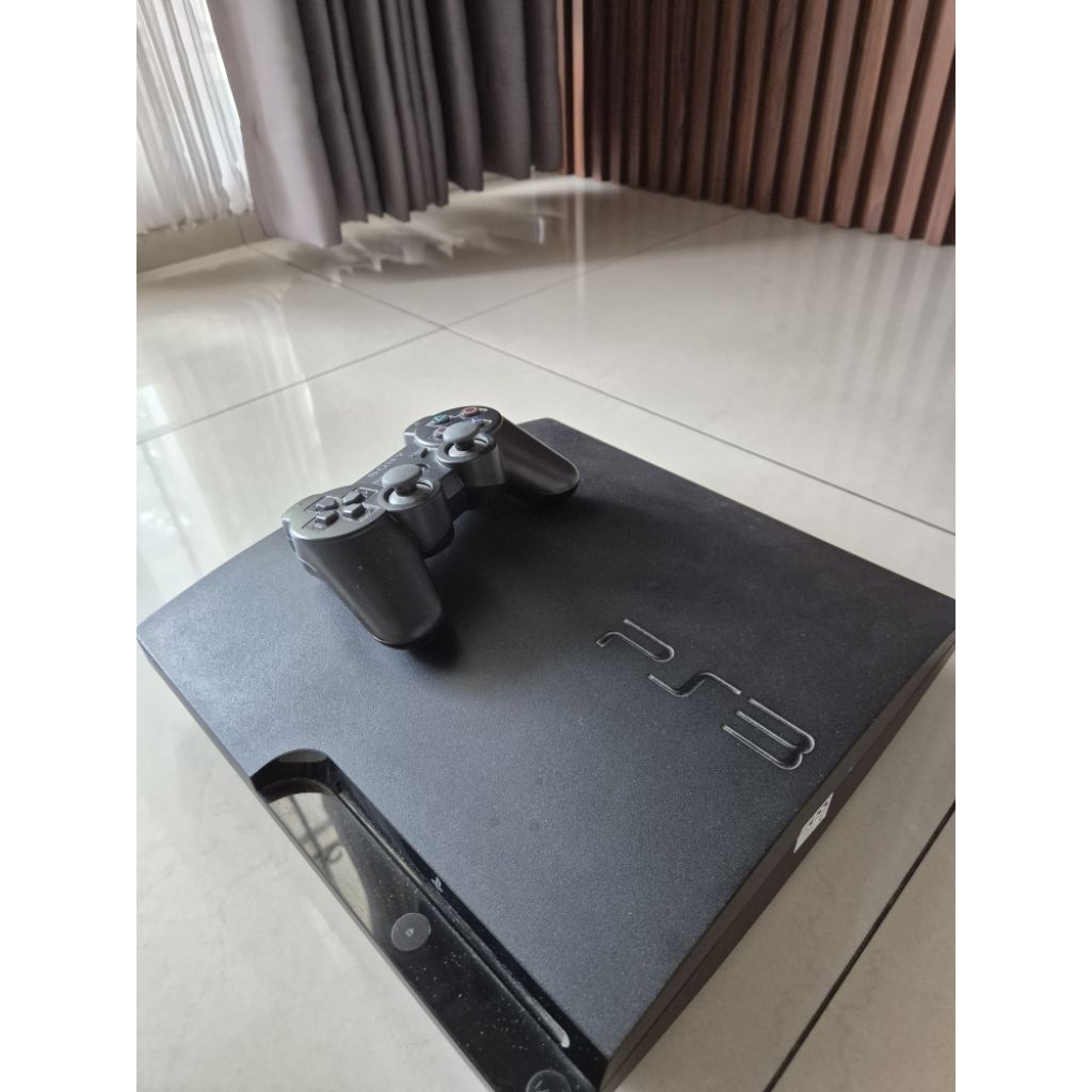 PS3 Bekas Second Preloved Slim 160GB + Bonus Game GTA V Disc Ori