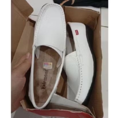 Sepatu formal. Wanita, sepatu dinas wanita, fantofel wanita, Fantofel putih wanita, fantofel kerja