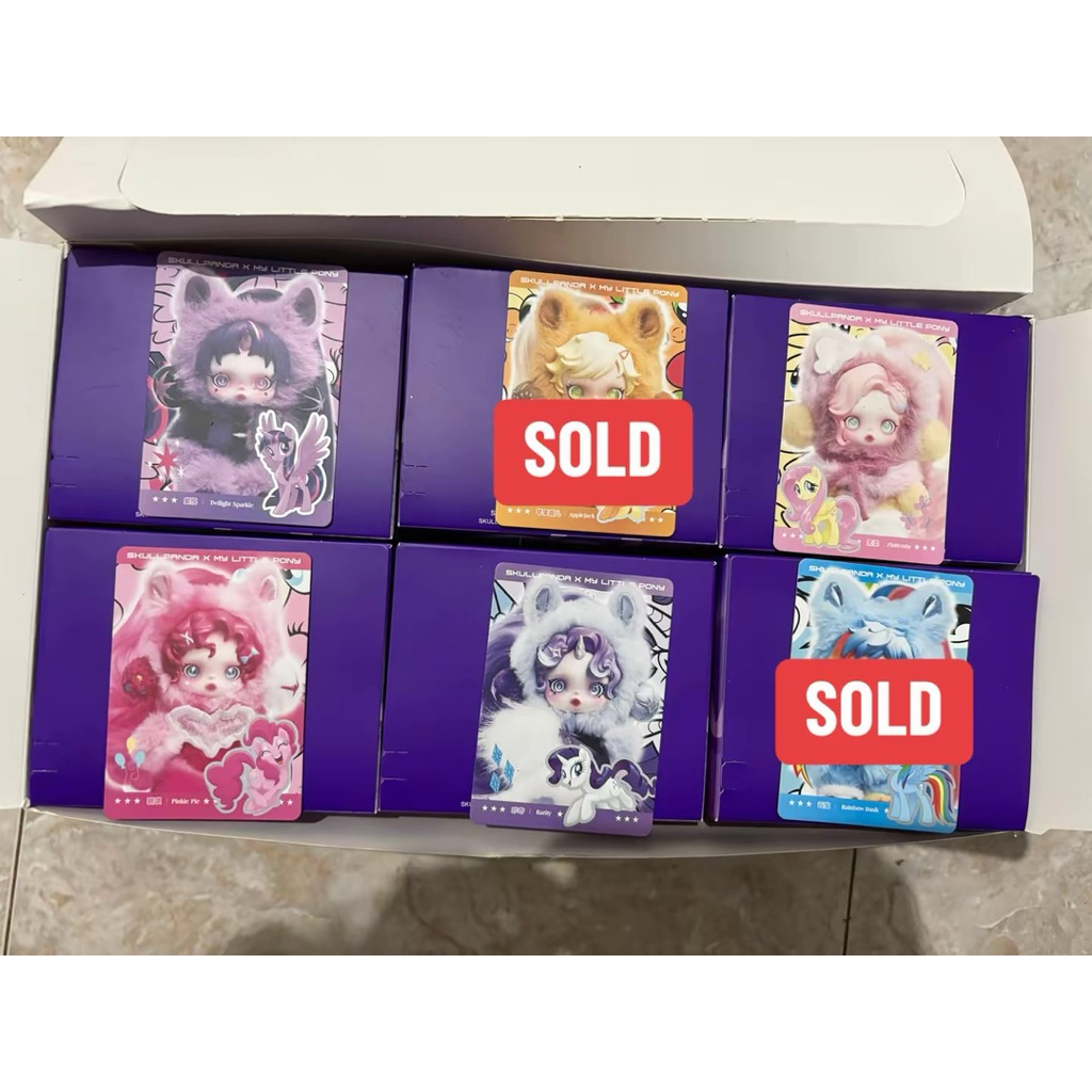 SKULLPANDA MY LITTLE PONY SELECTED SISA FLUTTERSHY PINKIE PIE RARITY SPARKLE