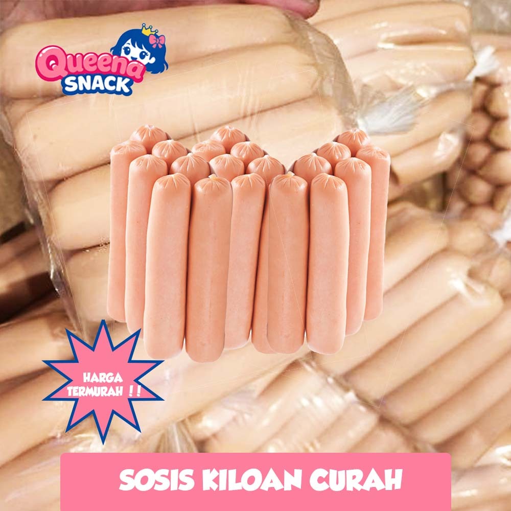 Sosis Kiloan (Paket 3 Kilo 3 Kg) Murah - Sosis Curah - (Termurah) Bergizi, Rendah Lemak, Bebas Alerg