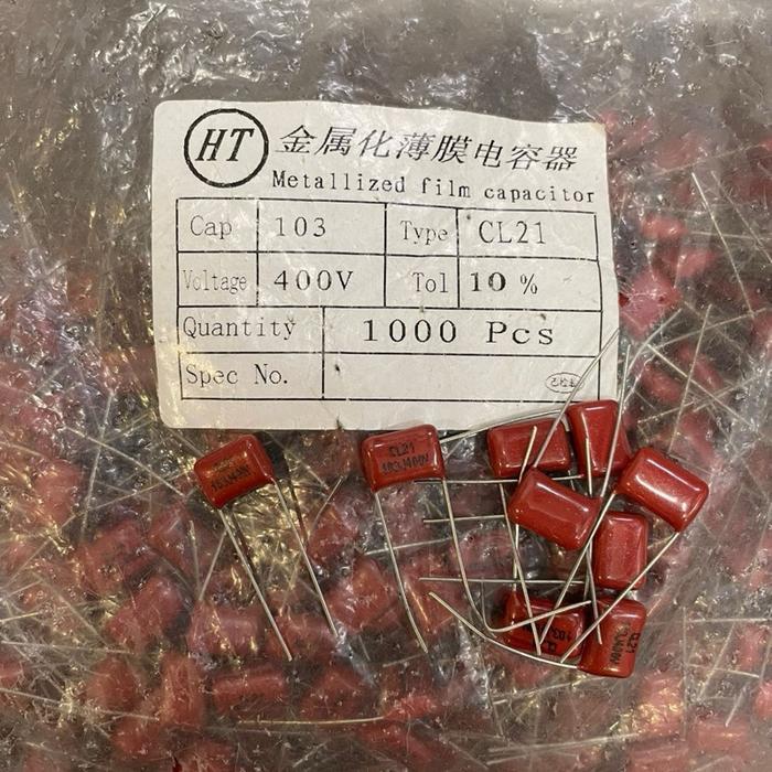 Capacitor milar 103j 400v milar 10k 400v milar 103j -400v