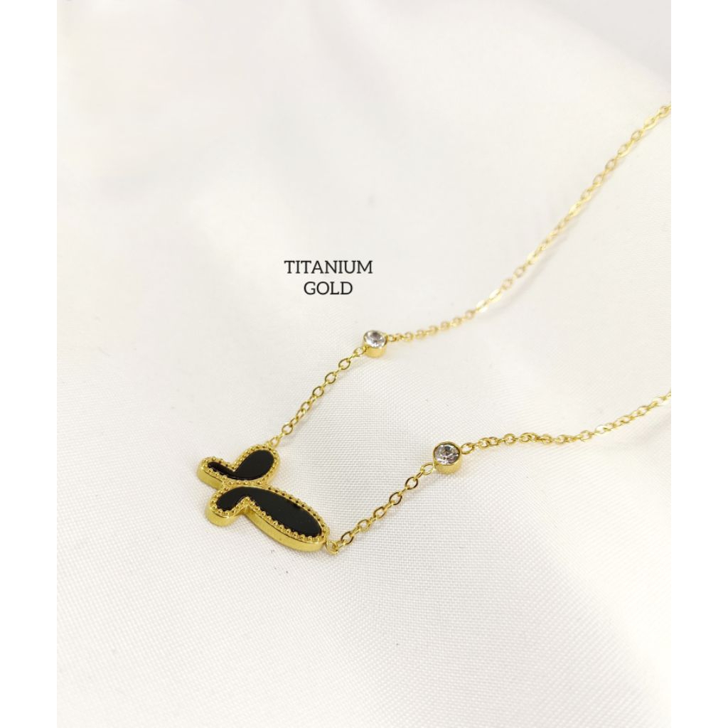 KALUNG KUPU TITANIUM/GROSIR KALUNG TITANIUM/TITANIUM ANTI LUNTUR/PERHIASAN TITANIUM/KALUNG ANTI KARA