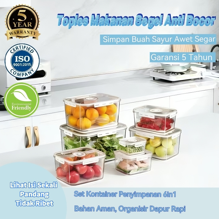Wadah Kulkas Kedap Udara Box Penyimpanan Kulkas PP Plastik Food Grade – Organizer Kulkas untuk Sayur