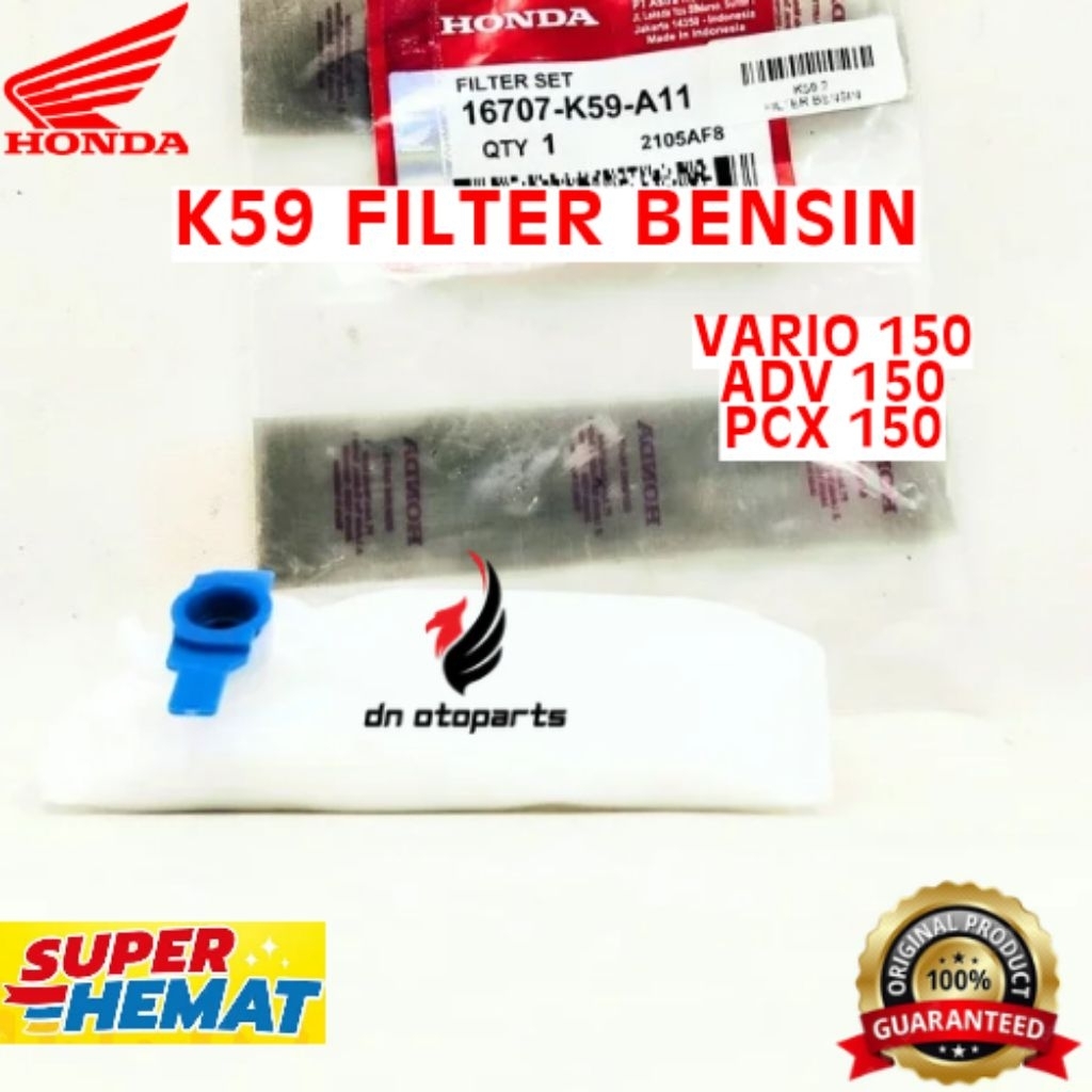FILTER BENSIN ORIGINAL HONDA KODE K59, FILTER BENSIN VARIO 150 FILTER BENSIN ADV 150, FILTER BENSIN 