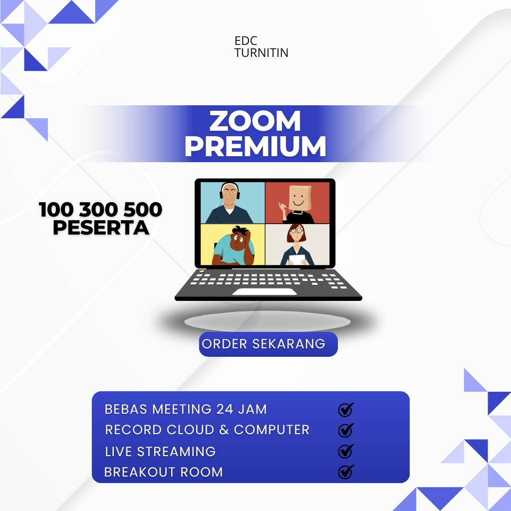 Zoom Premium 100 300 Peserta Bulanan Bergaransi FULL