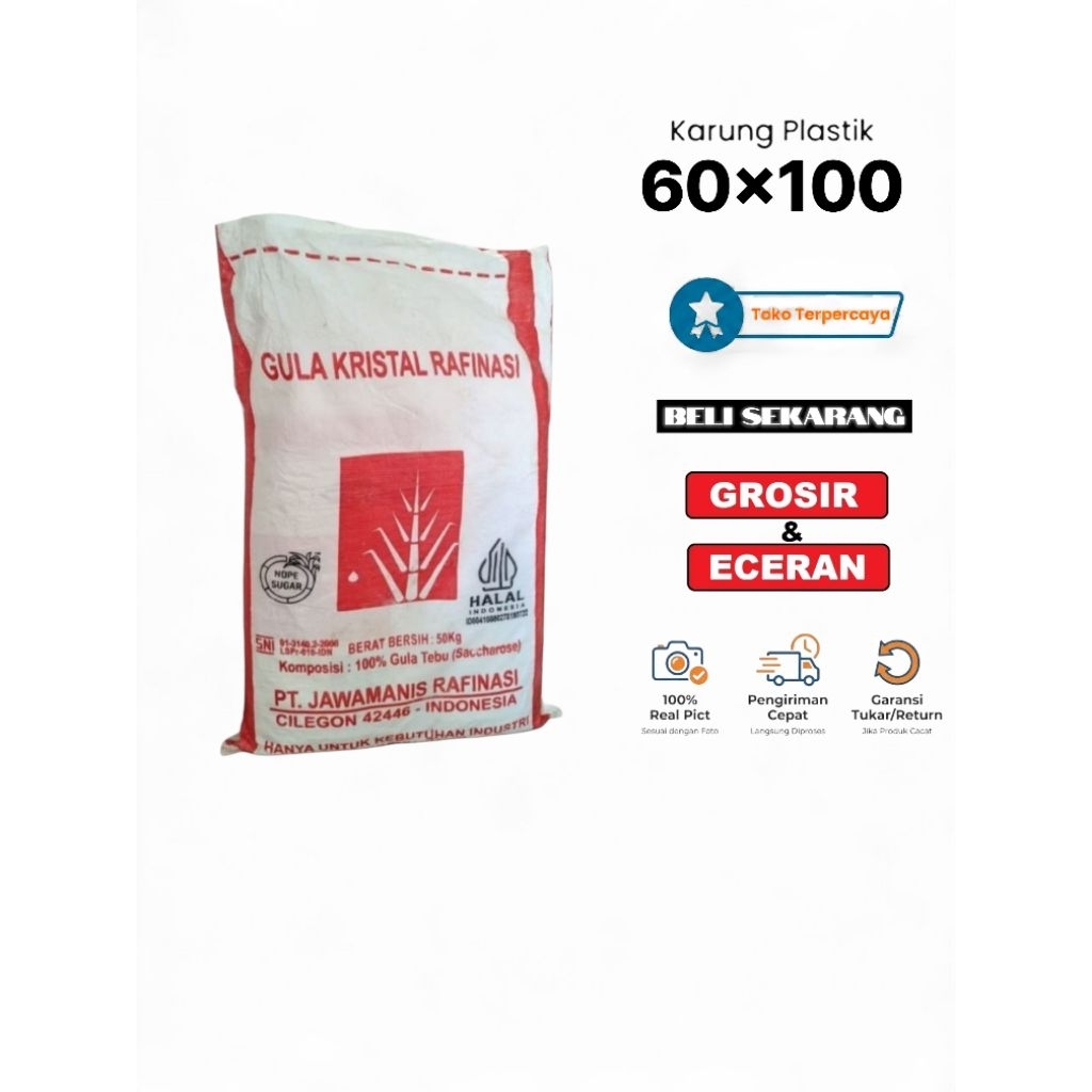 Karung Bekas Gula Rafinasi ( isi 25 pcs) Teball