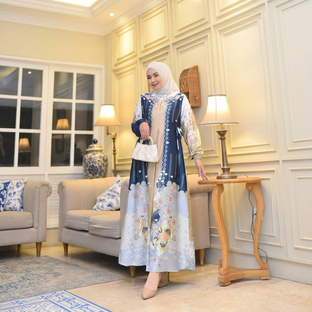 Gamis Wanita Silk Premium Bahan Tebal dan Lembut, Nyaman Dipakai