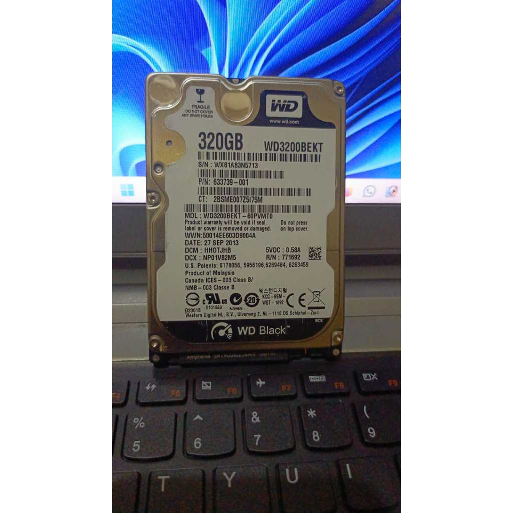 HDD Laptop 320GB WD Black
