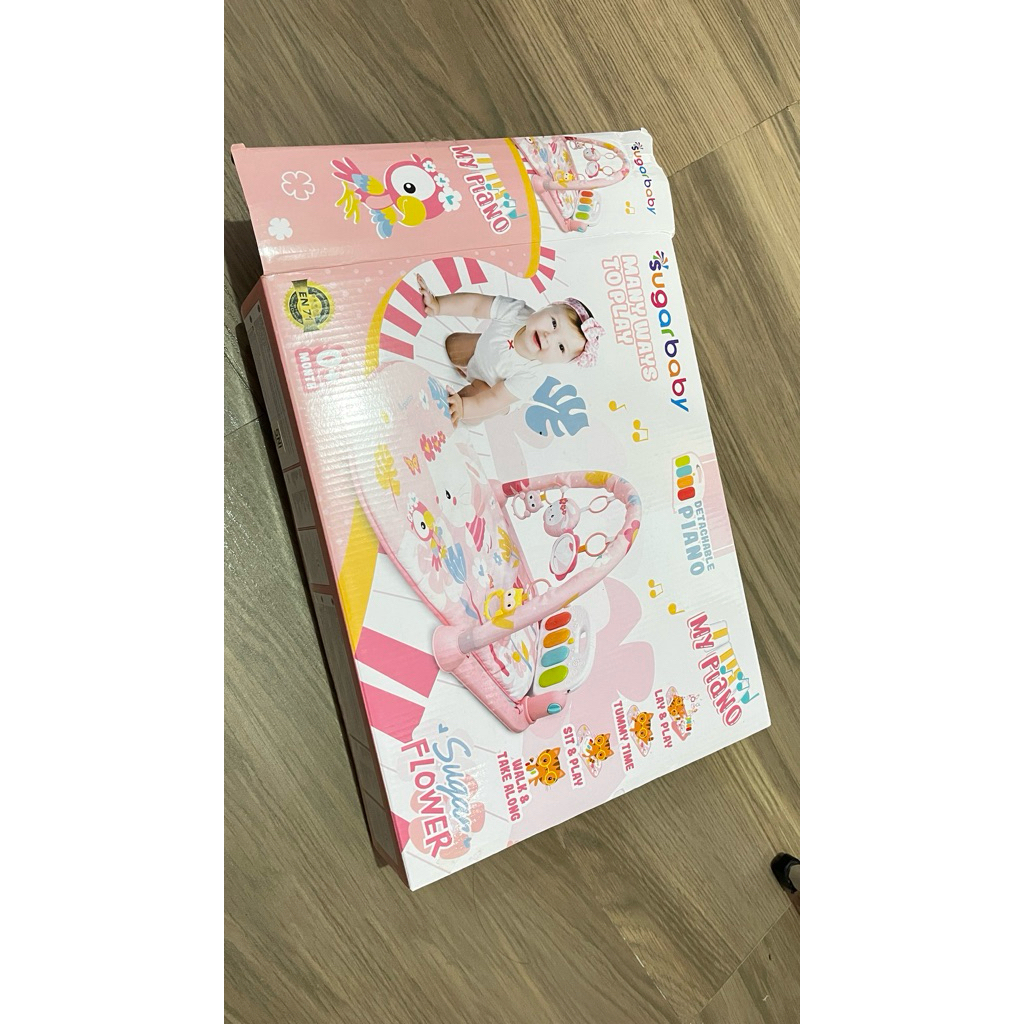 PRELOVED Sugar Baby My Piano all in 1 Playmat Baby Gym musik mainan rattle / Mainan gym bayi / playg