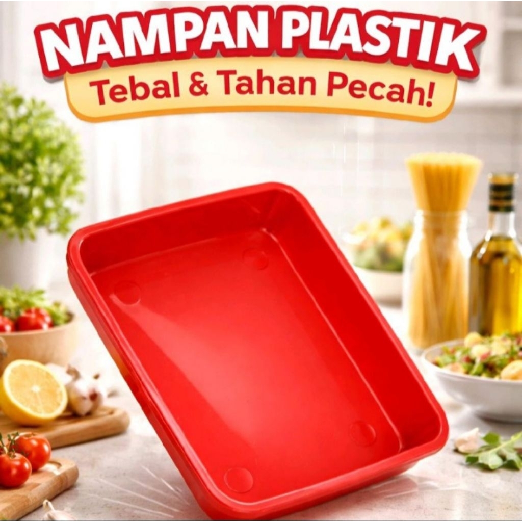 Nampan Saji Nampan Plastik Nampan Persegi Ukuran Kecil