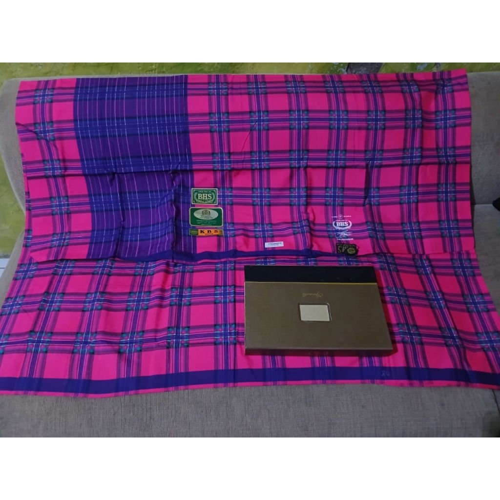 Sarung BHS KBS Full Sutra Gold Warna Pink Sutra Spunsilk 210 Jahit Tengah ATBM Limited