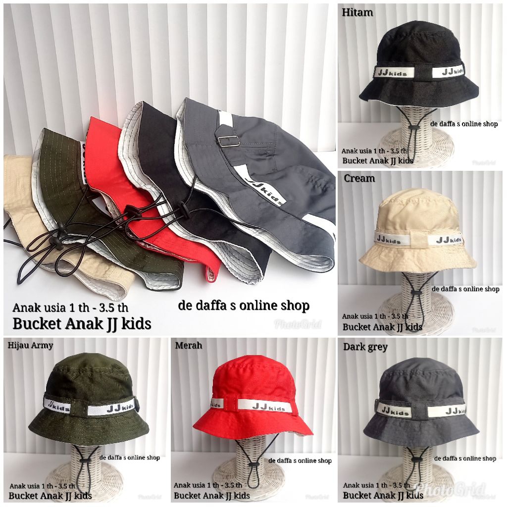 TOPI ANAK BUCKET HAT JJ KIDS / BUCKET POLOS ANAK / BUCKET HAT ANAK LAKI LAKI PEREMPUAN TERBARU