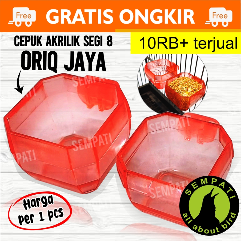 SEMPATI Cepuk Segi 8 Delapan No 1 2 Oriq Jaya Cepuk Full Warna Cepuk Wadah Tempat Pakan Makanan Minu