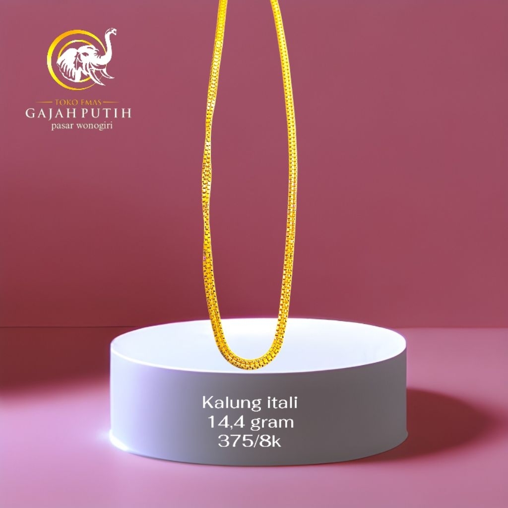 Kalung emas model itali 14,4 gram 8k