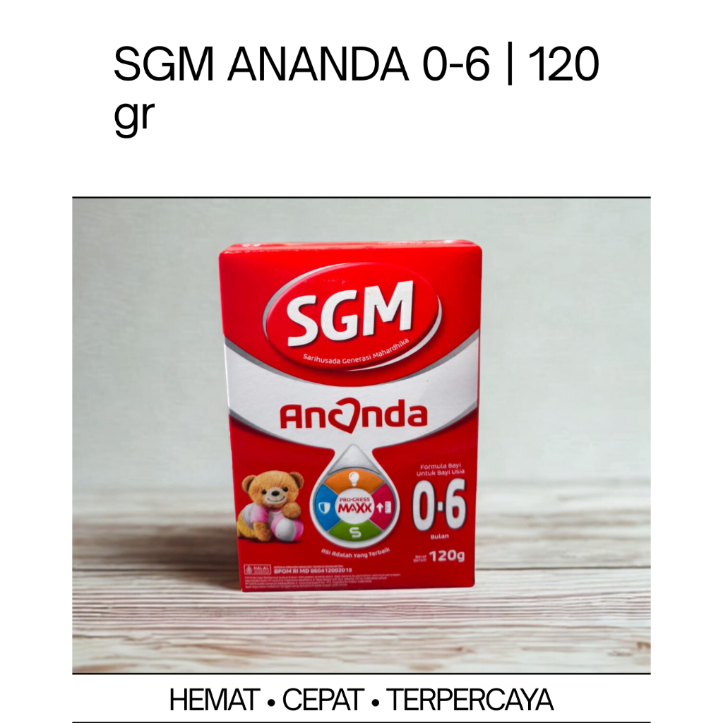 Susu Formula Bayi SGM Ananda 0-6 Bulan 120gr