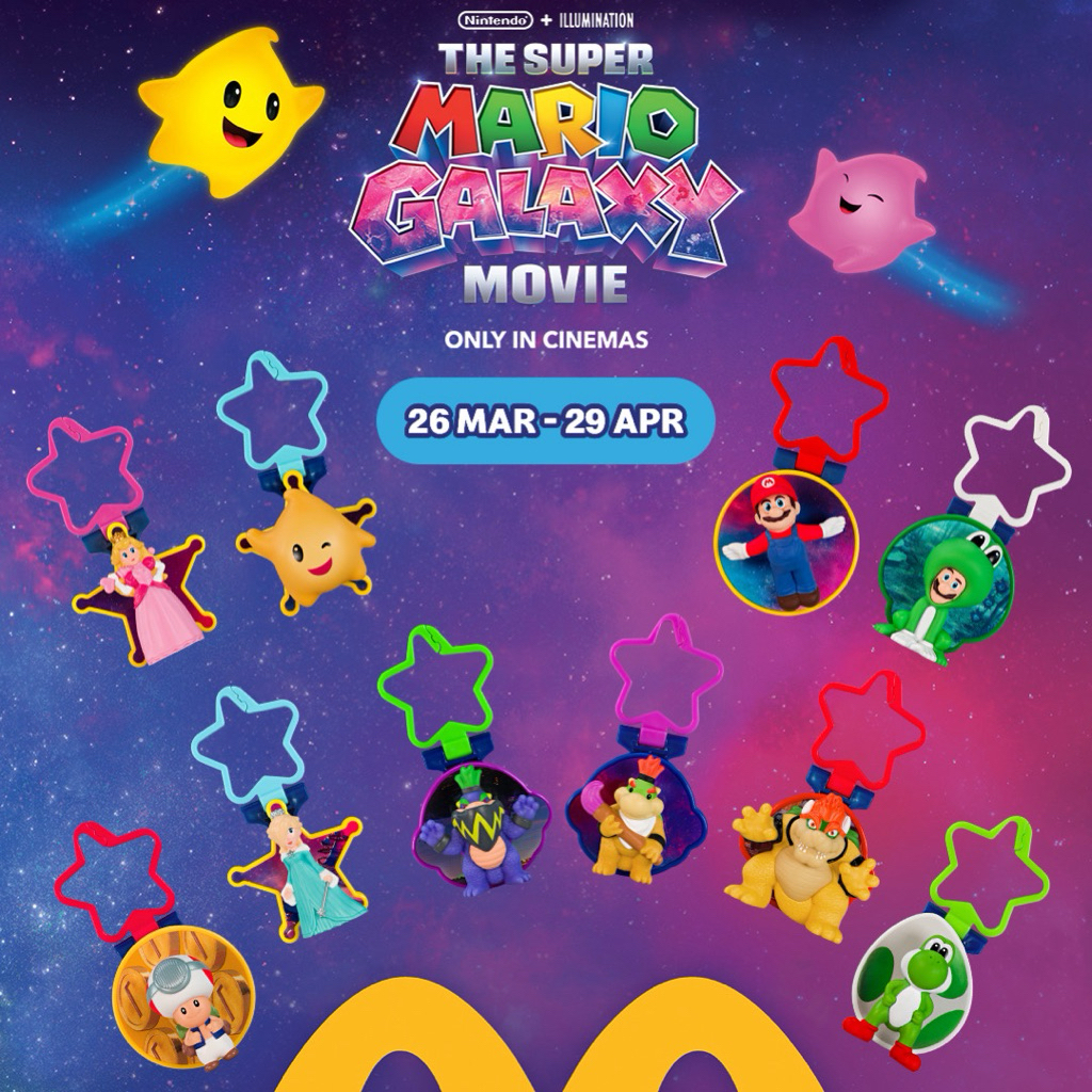 [BELI 3 GRATIS TOTE BAG MCD] Happy Meal x The Super Mario Galaxy 2026 / Happy Meal Super Mario / Hap