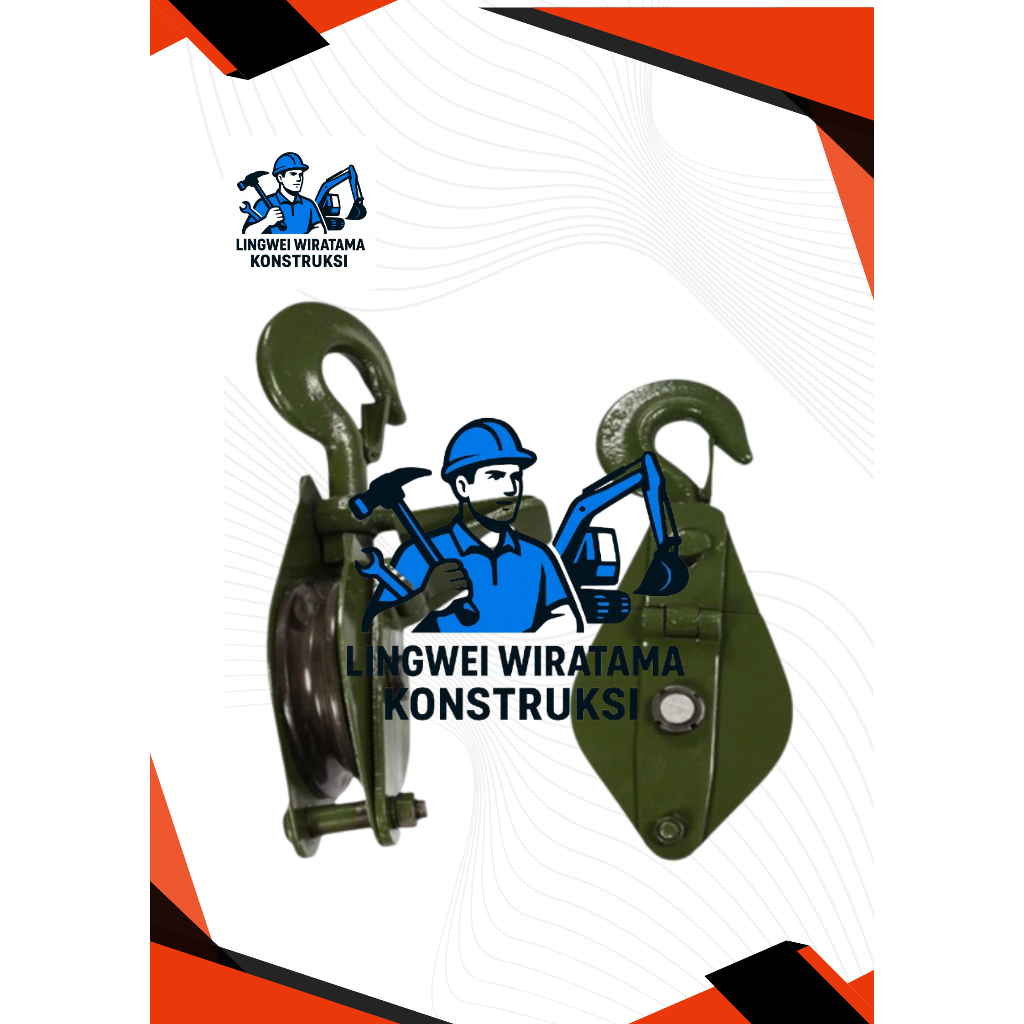 KATROL KAPAL BARANG DEREK / SINGLE WHEEL PULLEY BLOCK 5 TON