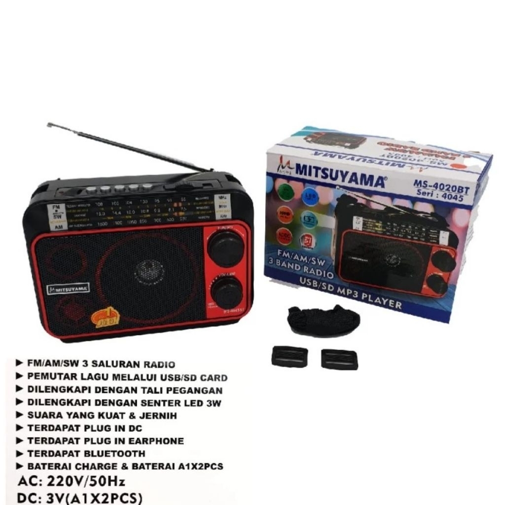 Radio Mitsuyama MS-4045 Usb Sd Mp3 Am Fm Portable Radio