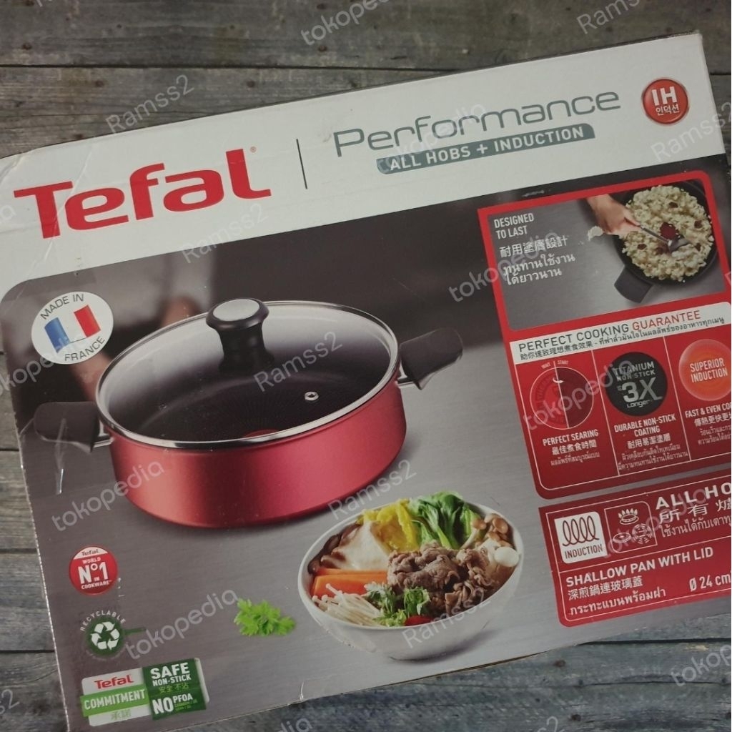 Tefal Performance Shallow Pan LID France Singapore