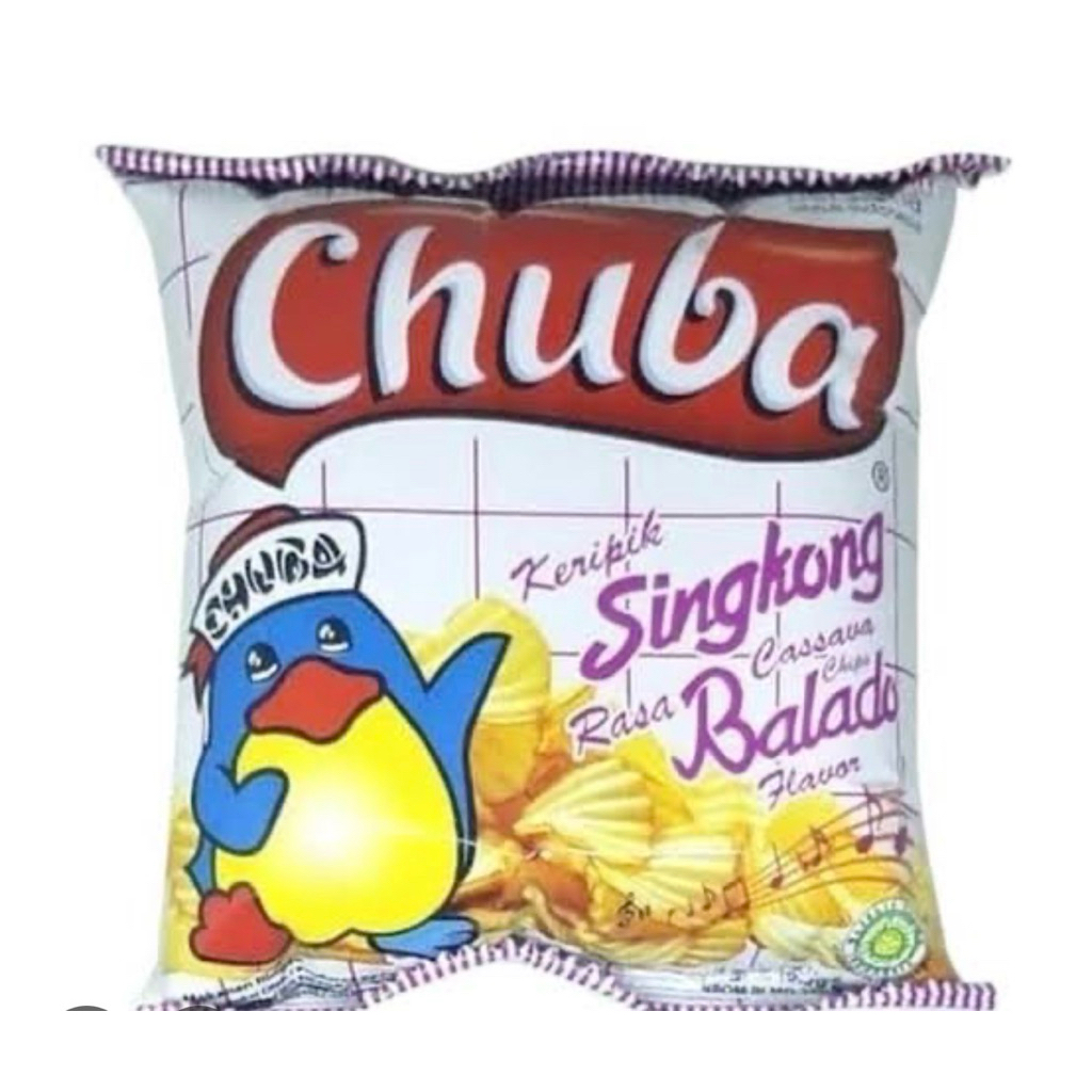 Keripik Singkong Chuba Rasa Keju, 20 pcs per Pack, Cemilan Gurih dan Kriuk