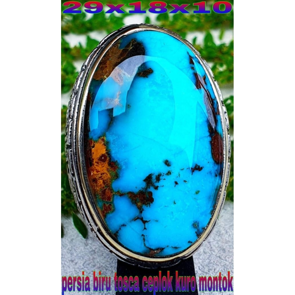 Cincin Pirus Persia Biru Tosca