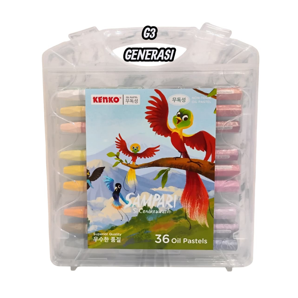 (SET) Crayon Kenko 36 W / Krayon Kenko 36  Warna / Krayon Murah / Crayon Kenko 36 Color Oil Pastel