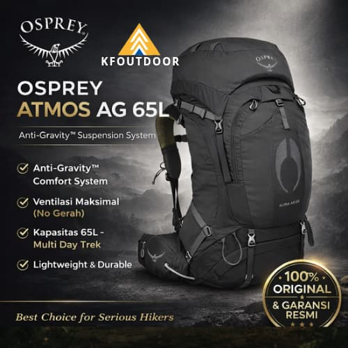 Tas Carriel Ransel Pria Osprey Atmos AG 65 S22 Original Osprey
