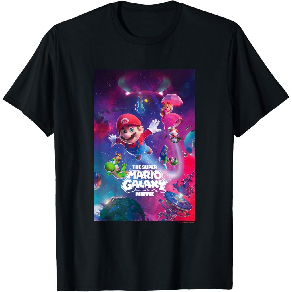 Baju kaos anak katun 24s The Super Mario Galaxy Movie Epic Cosmic Adventure T-Shirt