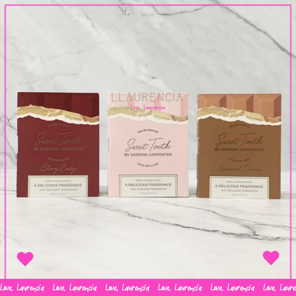 Sabrina Carpenter Sweet Tooth / Sweet Tooth Caramel Dream / Cherry Baby Eau De Parfum perfume vial s