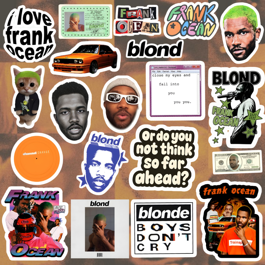 Frank Ocean Sticker Pack Vinyl Matte Aesthetic RnB Soul Style Anti Air Anti Pudar Outdoor HD Quality