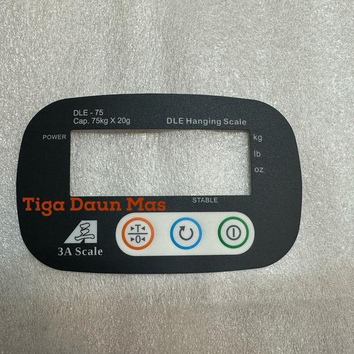 Panel Timbangan DLE 75 / DLE 200 / DLE 300 Cover Sticker Timbangan Gantung DLE 75 / DLE 200 / DLE 30