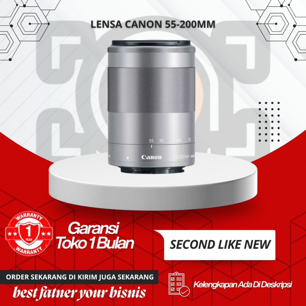 Lensa Canon 55-200mm Lensa Miroless Canon Lensa Tele canon 55-200 STM