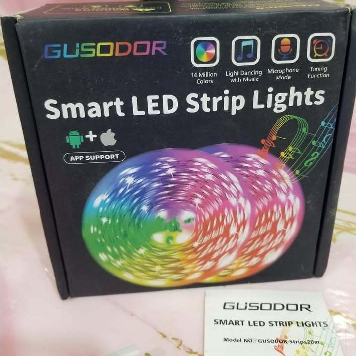 LAMPU LED STRIP GUSODOR SMART LED STRIP LIGHTS PANJANG PER ROLL 10M×2 ROLL TOTAL 20M